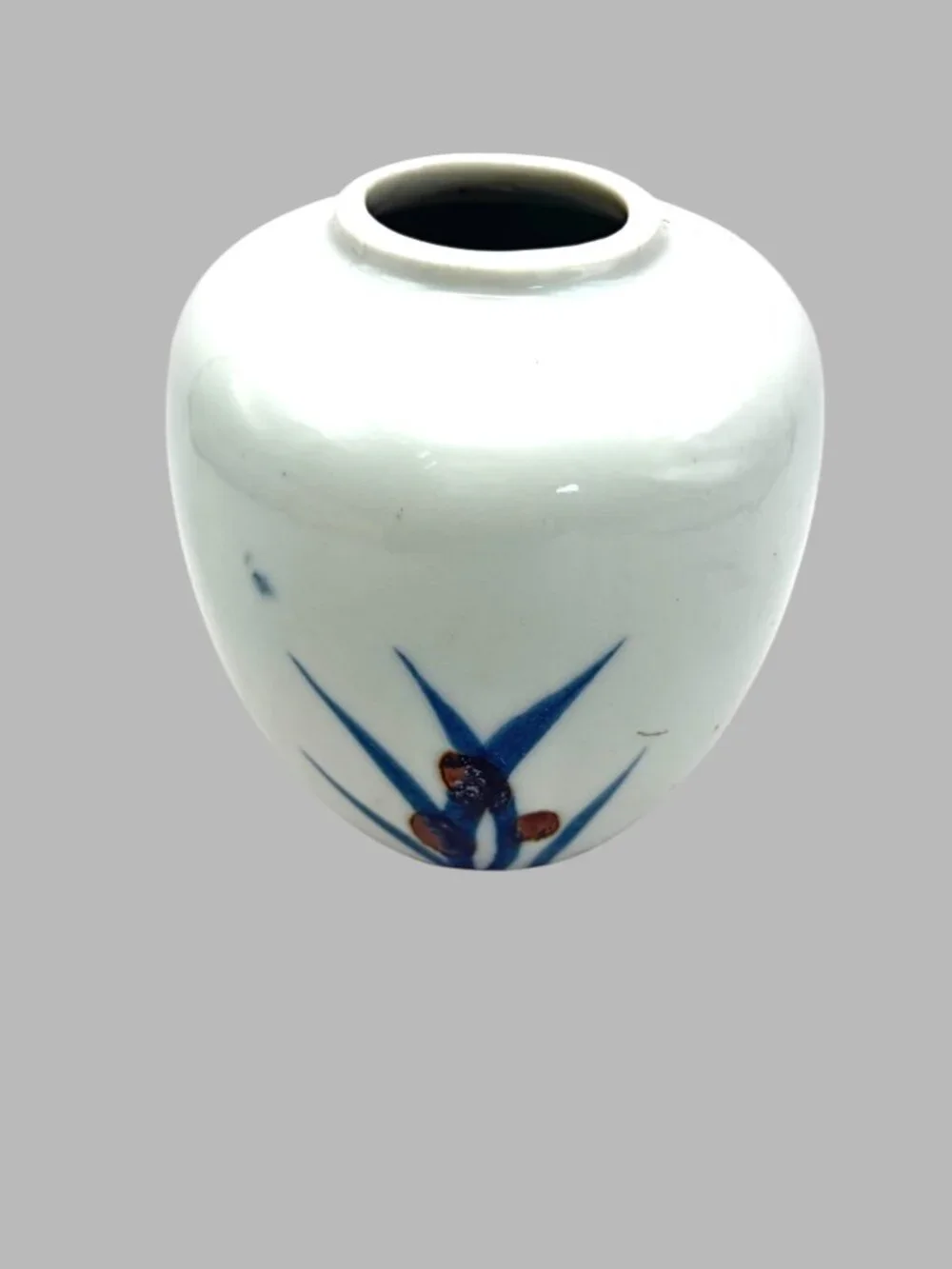 Vintage Japan Hand Painted Oriental Collection Blue Floral Porcelain Vase 4